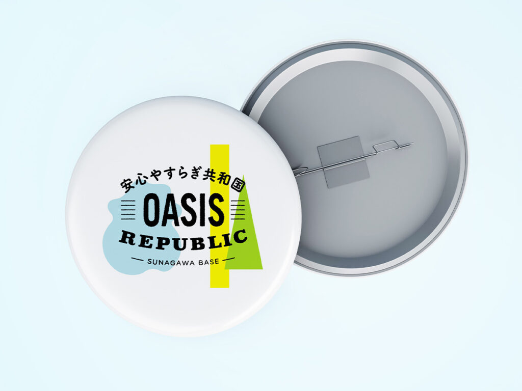 Oasis Republic Sunagawa Base 缶バッジ